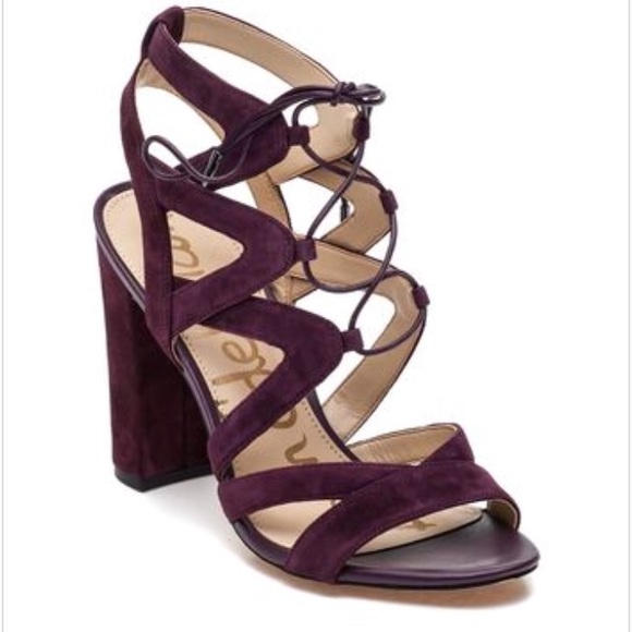 Sam Edelman Shoes - Sam Edelman Yardley Suede Tie-Up Block Heel Sandal